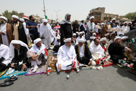 Sadr supporters gather in Baghdad for mass Friday prayer