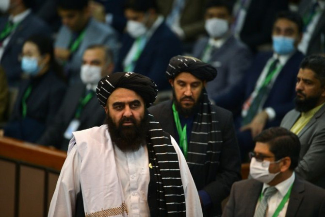 Afghanistan's Taliban Foreign Minister Amir Khan Muttaqi at the opening of the Organisation of Islamic Cooperation meeting in Islamabad