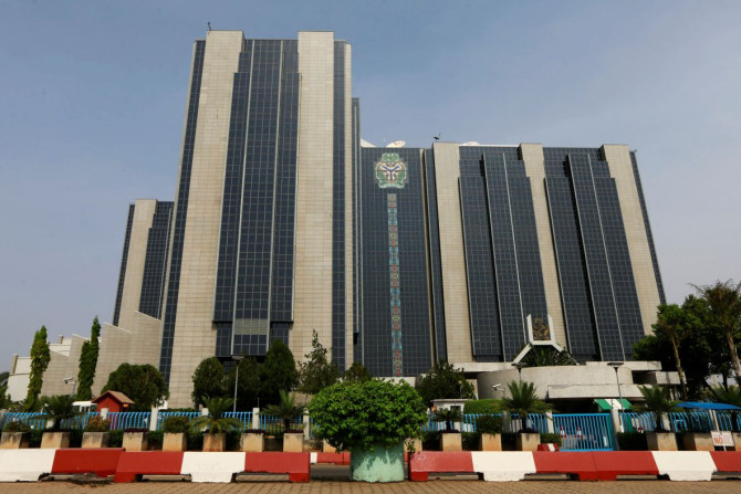A view shows Nigeria's Central Bank headquarters in Abuja