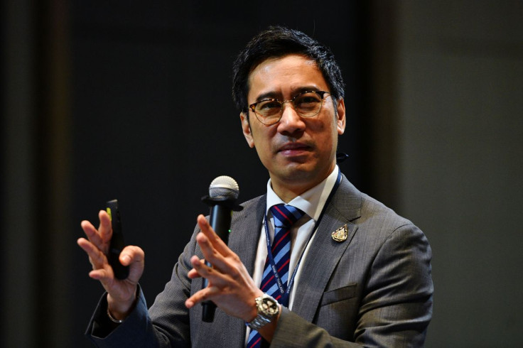 Bank of Thailand Governor Sethaput Suthiwartnarueput speaks during his first briefing on the economy and monetary policy after taking office in Bangkok